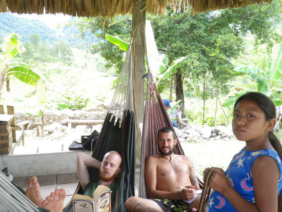 chillout @ zephyr in semuk champey. No Laundry for Sonya today... sorry, maybe tomorrow