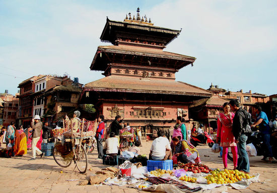 Bakhtapur, eine der drei Koenigsstaedte neben Kathmandu und Patan