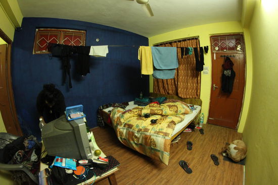 unser Zimmer und voruebergehender Mitbewohner