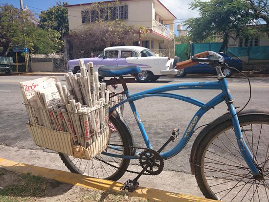 der newspaperman bzw. dessen gefährt