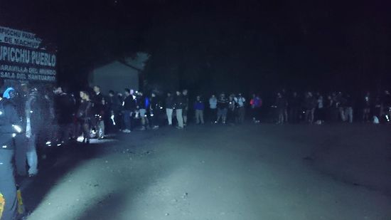 Ein Teil der Schlange morgens um 4:30 Uhr...