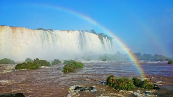 der wasserfall von der brasilianischen Seite aus