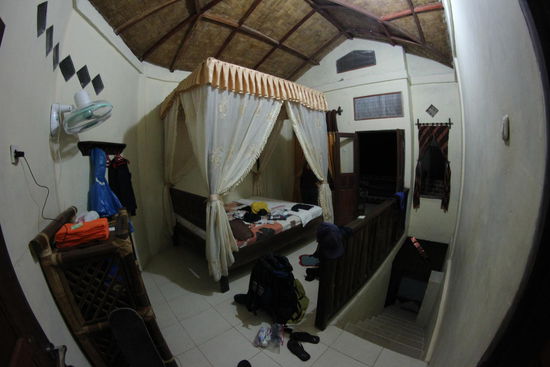 Unsere luxurioese Unterkunft fuer die ersten beiden Naechte in Bukit Lawang