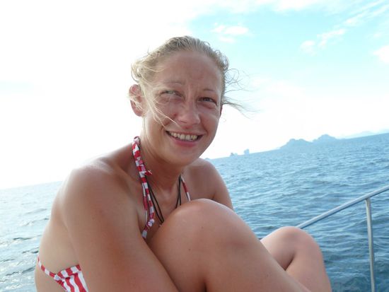 Jule nach dem tauchen