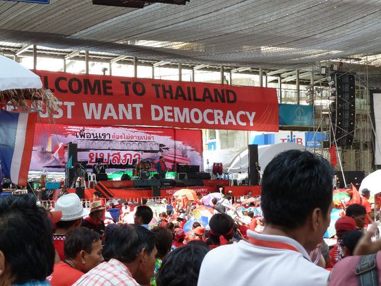 Die roten Demonstranten