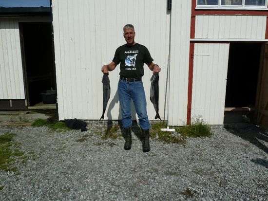 Der "Angelgott" mit guten Seelachsen