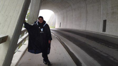 einzige trockene Episode im Tunnel hihi