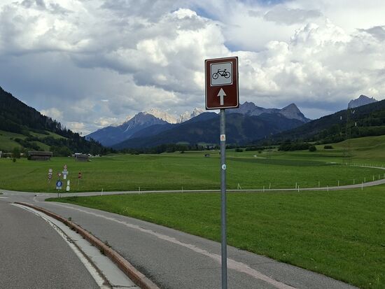 Der Radweg zu den Dolomiten