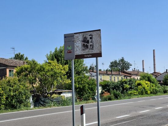 In Ostiglia war auch der schlechte Weg in der HItze geschafft