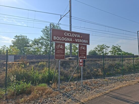 Der Ciclovia del Sole beginnt
