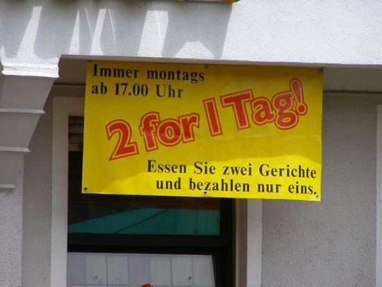 für den Preis eines Essens werde ich so Montags auch als Langstrecken-Radfahrer satt