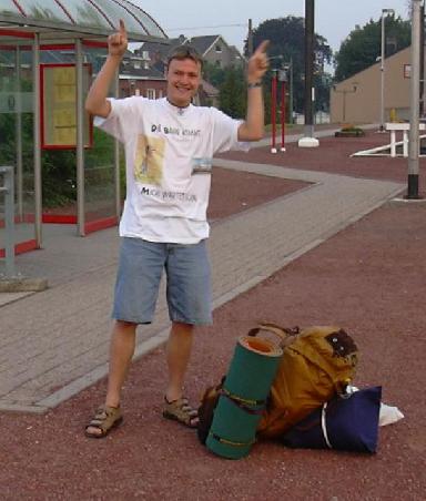 vor der Abfahrt in Eupen
