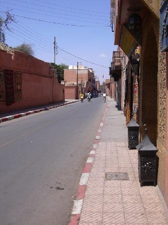 eine Nebenstraße in Marrakech