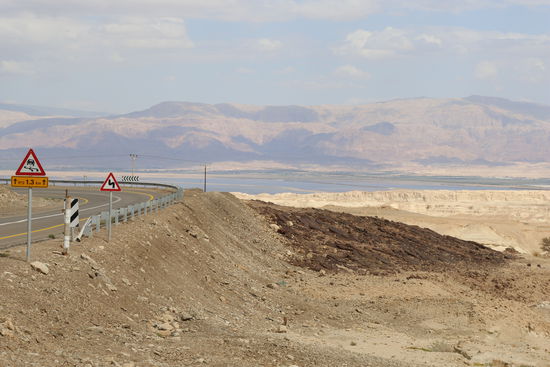 Das Tote Meer kommt in Sicht