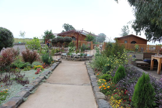 Schöner Garten im Weingut
