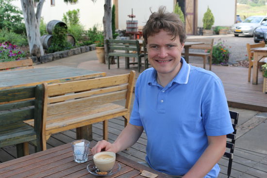 Cappuccino statt Wein, da ich ja mit dem Auto unterwegs war