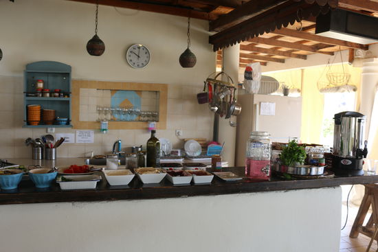 Frühstück auf der Dachterasse