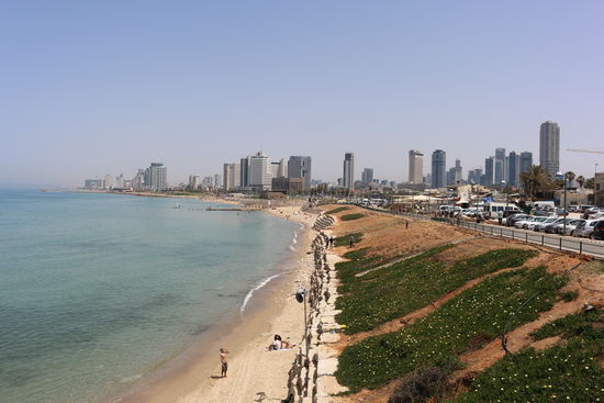 Blick von Old Jaffa nach Tel Aviv