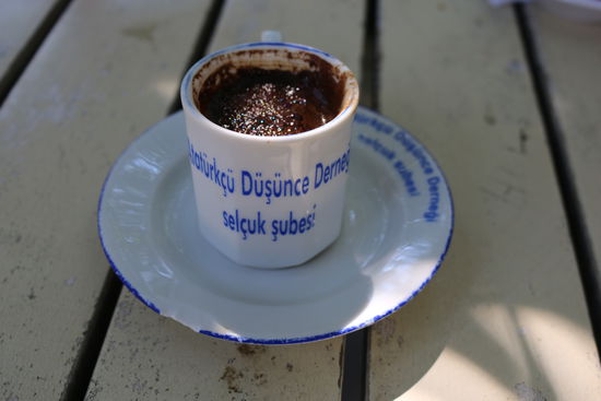 Kaffeetrinken im Park von Selcuk