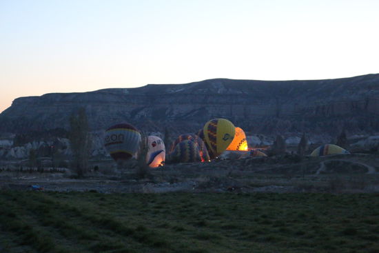 Auf dem Weg zu den Ballons