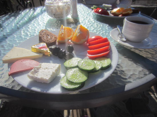 Frühstück auf der Dachterasse