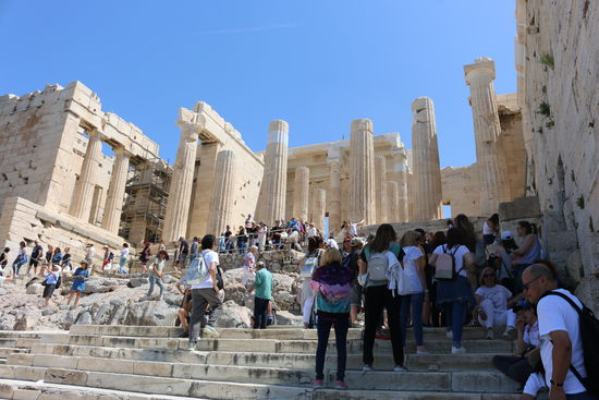 Aufstieg zur Akropolis