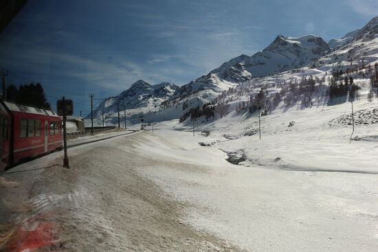 Fahrt über den Bernina-Pass