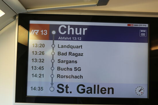 Zug Nummer 4 für heute, diesmal die Schweizer Bundesbahn