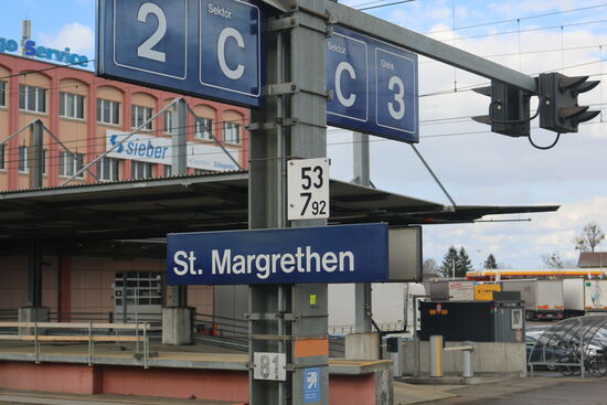 Und pünktlich waren wir in St. Margrethen