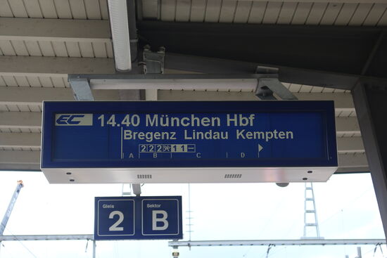 Zug Nummer 5 für heute kündigt sich an