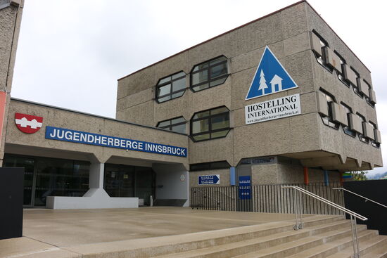 Angekommen an der Jugendherberge Innsbruck