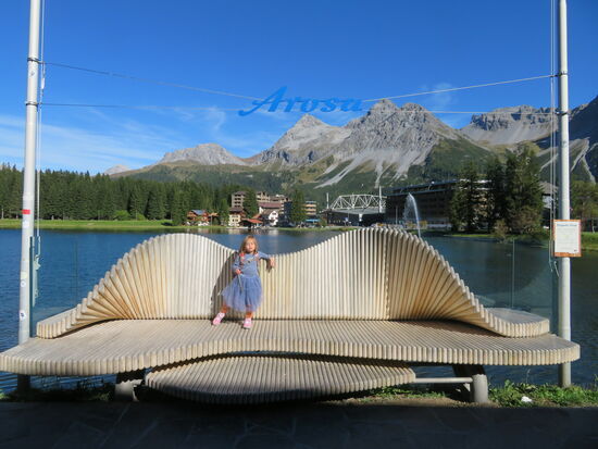 Gerade sind wir in Arosa angekommen, erst einmal ein Foto