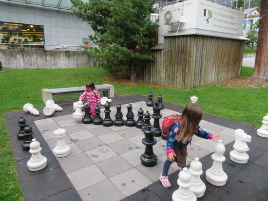 Ein wenig Beschäftigung in Davos nah am Bahnhof