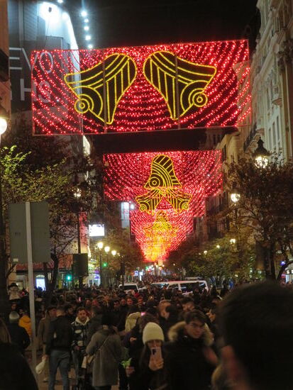 Volle Innenstadt von Madrid