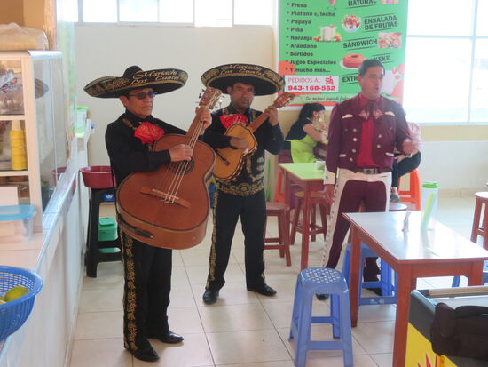 Musikgruppe im Markt von Santa Cruz