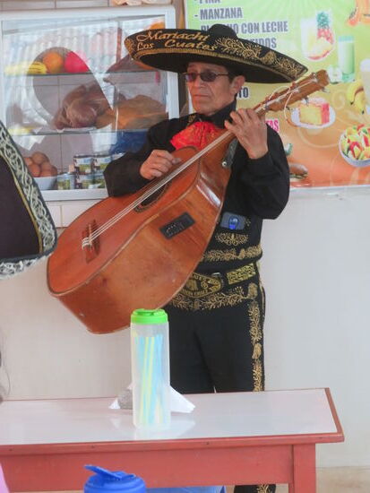Musikgruppe im Markt von Santa Cruz