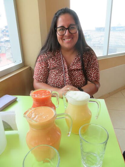 Es gibt ganz viel frischen Saft