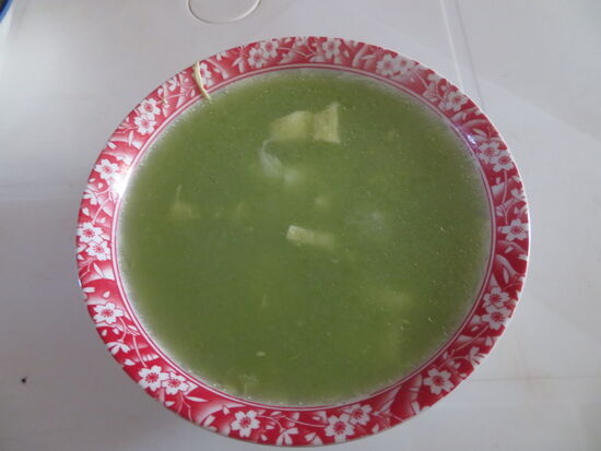 Die grüne Suppe, eine lokale Spezialität