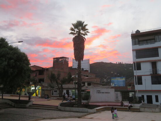 Abendstimmung über Huaraz