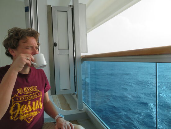 Kaffeezeit auf dem Balkon