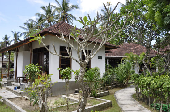 der Bungalow rechts hinten war unserer