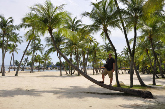 Der Strand ist künstlich angelegt...