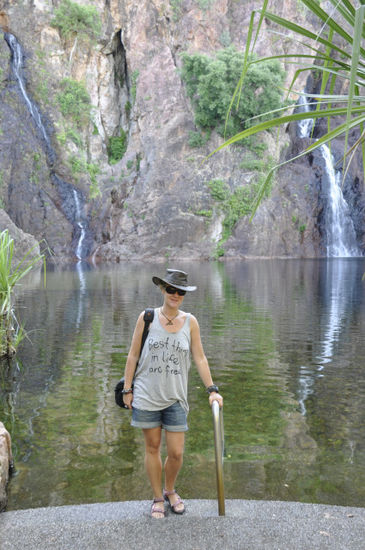 Die Wangi Falls mit einem super einladenden Pool davor...