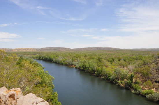 ...dann einen super Ausblick in den Katherine Gorge hat. Eine von 13 Schluchten in dem NP.