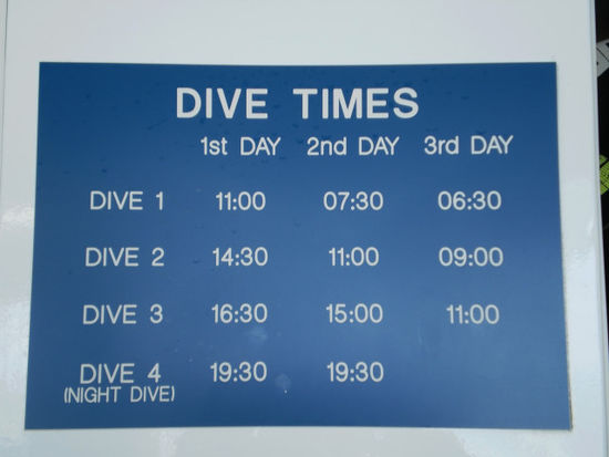 ...in den 3 Tagen insgesamt 11 Mal! War ziemlich sportlich wie man an dem Timetable hier sieht.