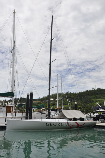 In der Marina haben wir uns noch "Georgia" angeschaut, eine Worldcup Yacht...