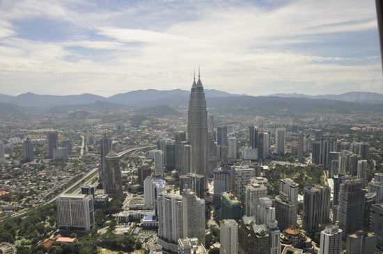 Die Petronas Towers von oben