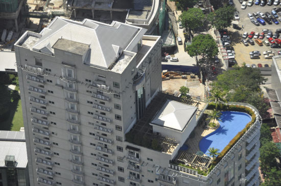 Geile Dachterrasse - leider nicht unser Hotel