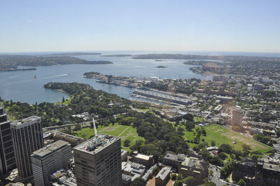 Hier sieht man, dass Sydney ein einziger Hafen ist.