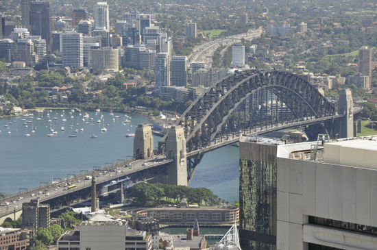 Die Harbour Bridge von oben.